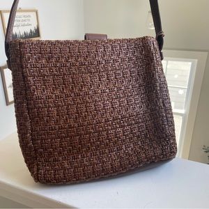 Fossil Vintage Basketweave Purse WITH KEY!!!🔑